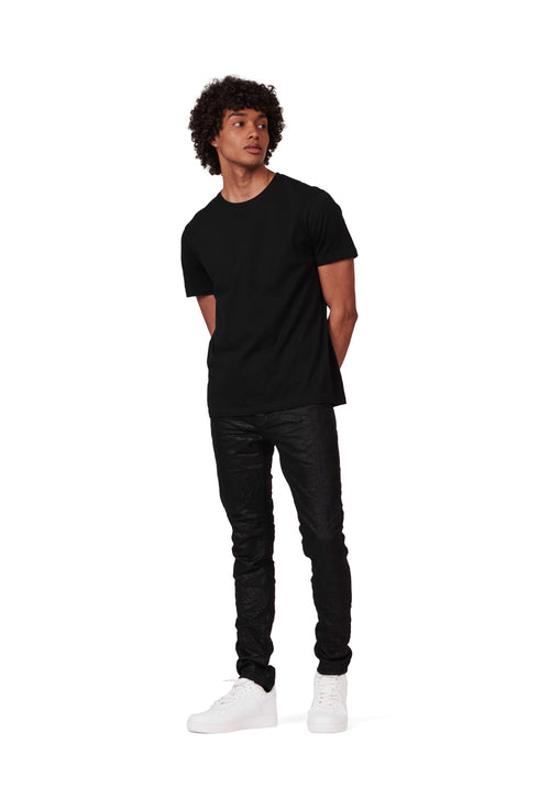 PURPLE BRAND P001 Black Lustre Snake Print Mens Apparel